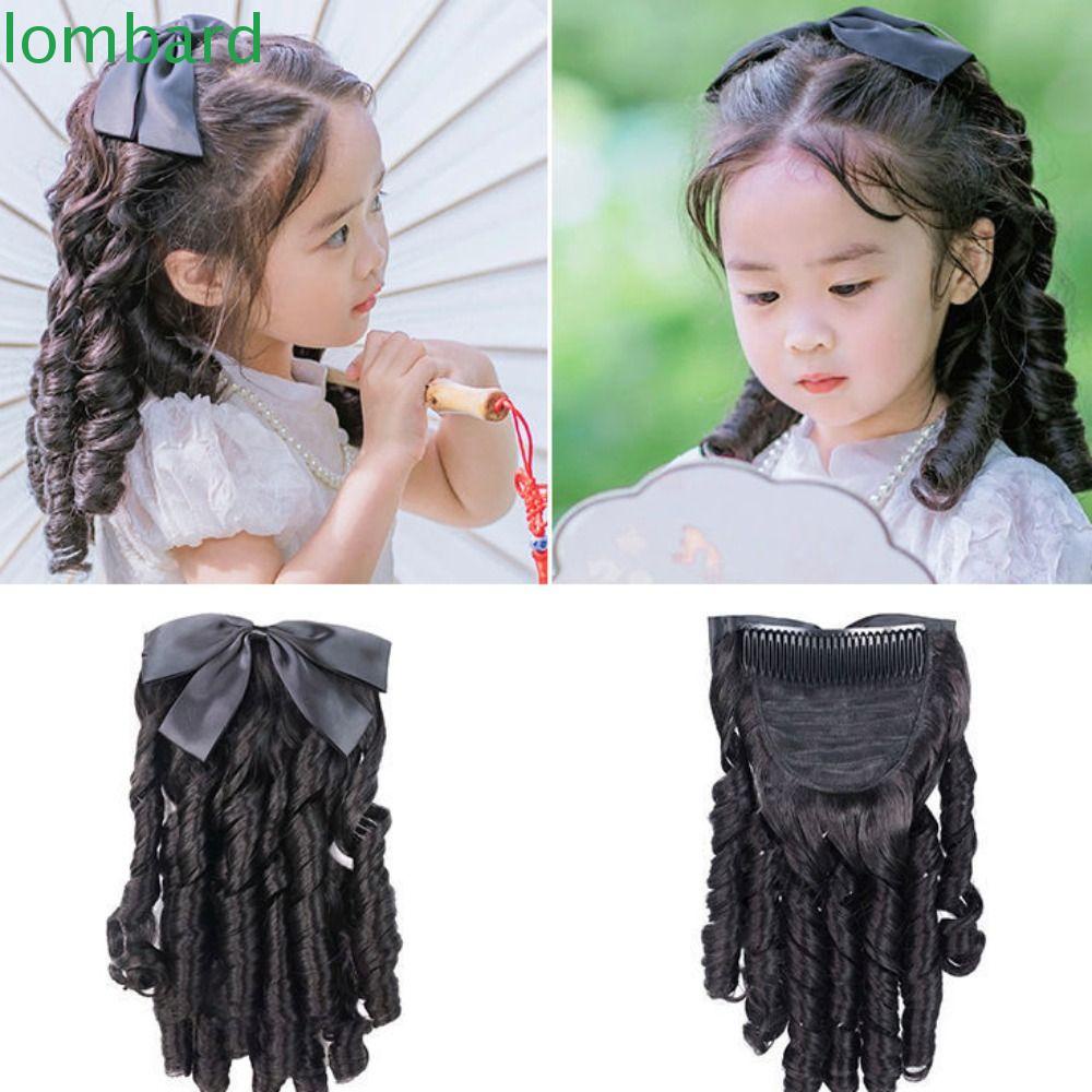 LOMBARD Tóc Đuôi Ngựa Giả Màu Nâu Đen Bằng Sợi Tổng Hợp Chịu Nhiệt Cao Dành Cho Nữ