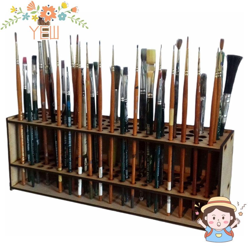 YEW Giá Đỡ Cọ Trang Điểm Hình Vuông Gắn Tường Tháo Rời Được Dành Cho Học Sinh