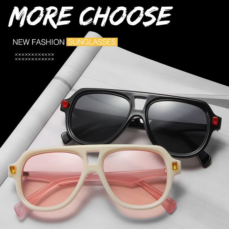 Kính Mát Gọng Vuông Kim Loại Thời Trang Cho Nam Nữ