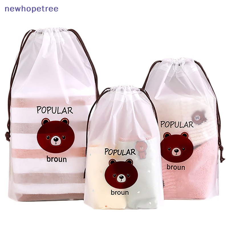 Túi Dây Rút Trong Suốt Họa Tiết Hoạt Hình Dễ Thương