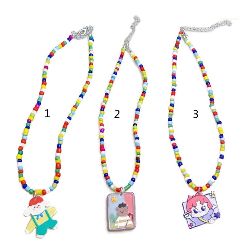 San * Vòng Cổ Xỏ Hạt Nhiều Màu Sắc Mùa Hè Phong Cách Bohemian Cho Nữ