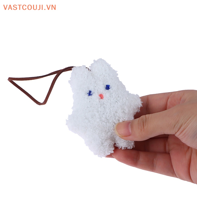 Móc Khóa Nhỏ Thêu Hình Gấu / Thỏ Dễ Thương Dùng Trang Trí Túi Xách / Tên Trẻ Em