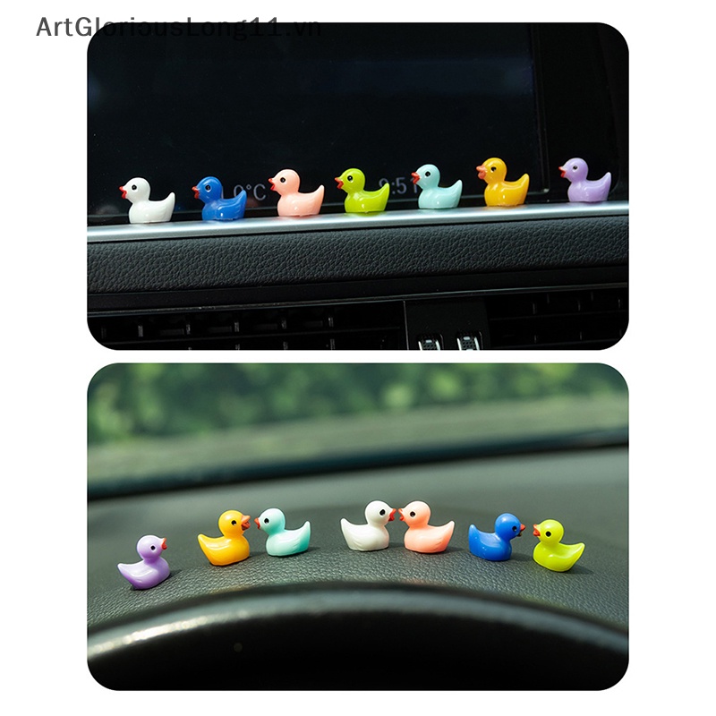 Set 10 Chú Vịt Mini Bằng Nhựa Resin Dễ Thương Trang Trí Tiểu Cảnh