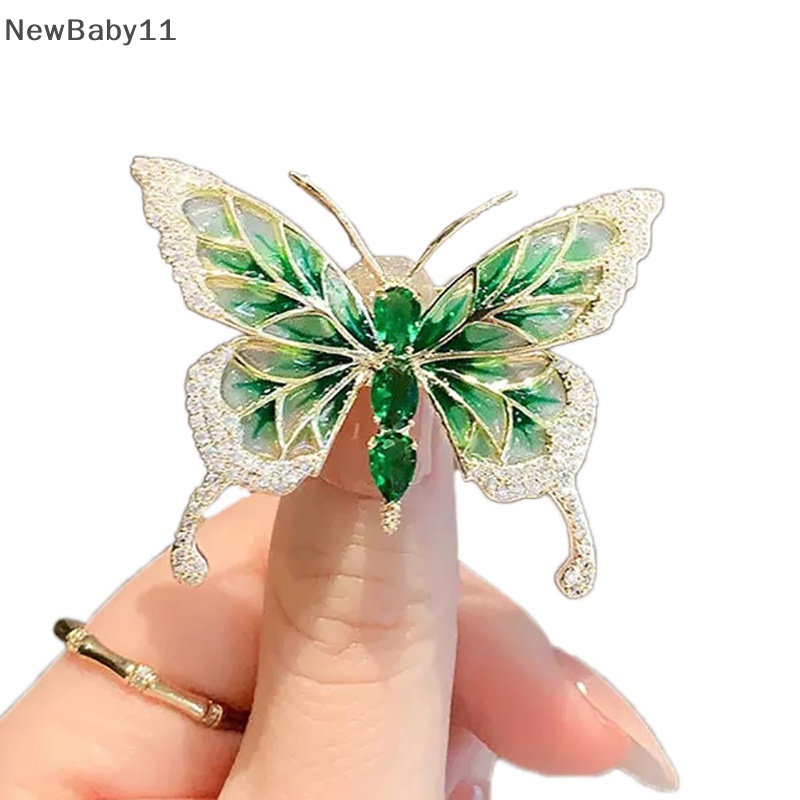 Ghim Cài Áo Hình Bướm Đính Đá Pha Lê Phong Cách Vintage