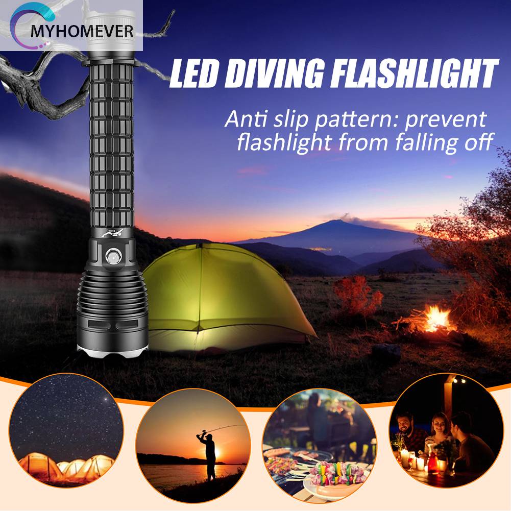 Đèn Pin XHP70 LED 3 Chế Độ Chống Trượt Tiện Dụng Khi Đi Cắm Trại Leo Núi