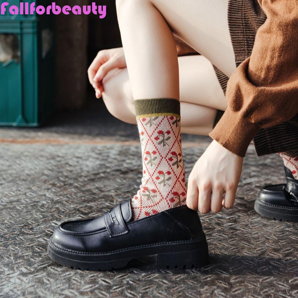 FALLFORBEAUTY Vớ Cotton Dày Dặn Thoải Mái Thời Trang Mùa Đông Cho Nữ