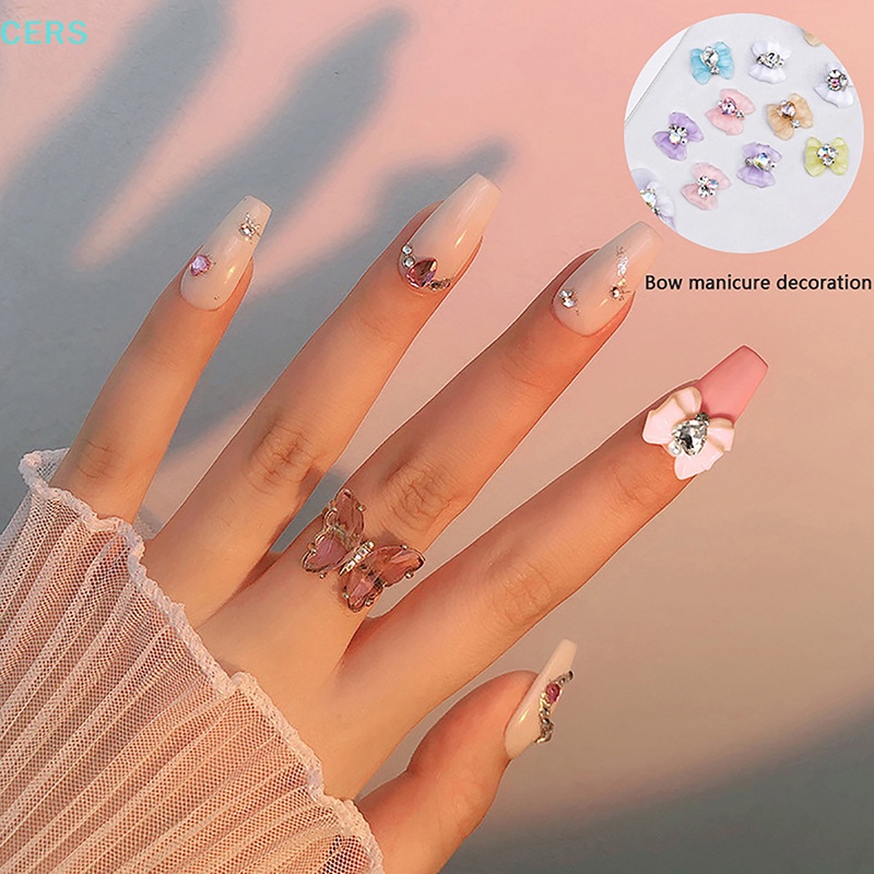 Phụ Kiện Trang Trí Móng Tay Hình Bướm Bằng Hợp Kim Acrylic Kính Trong Suốt