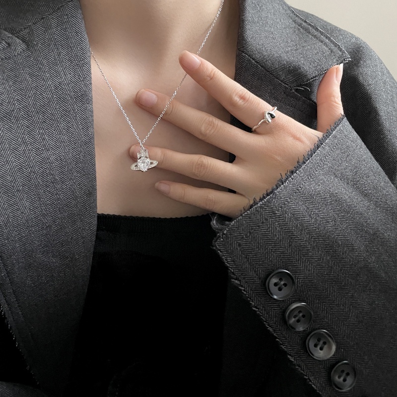 Vòng cổ Thép Titan Mặt Hình Trái Tim Đính Đá Zircon Đơn Giản Thời Trang Cho Nữ