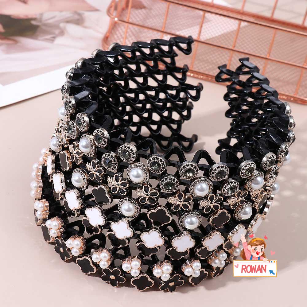 ROWANS Kẹp TóC PhốI Hoa ĐíNh NgọC Trai Giả ThờI Trang Cho Nữ