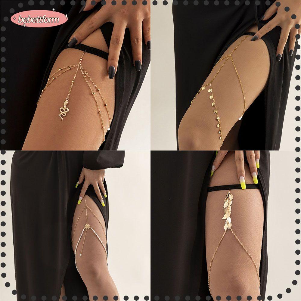 Bebetterm 1Pc Adjustable Body Chain Alloy Festival Multi-layers Party Fashion Sexy Jewelry Beach Bikini Snake Pendant