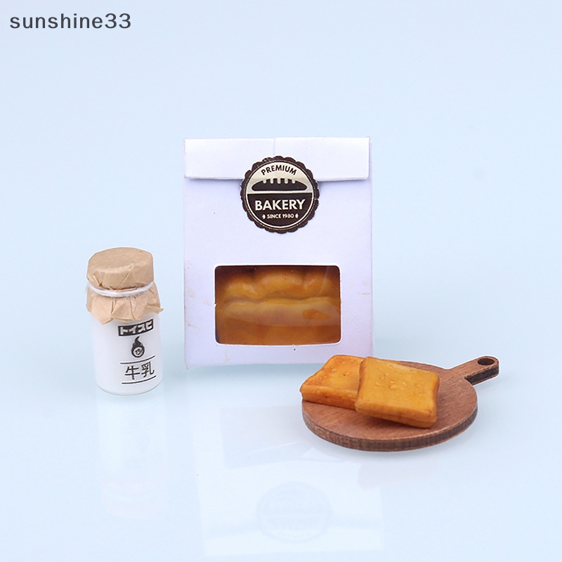 Túi Đựng Bánh Mì / Sữa Mini Tỉ Lệ 1 / 12 Độc Đáo Trang Trí Nhà Búp Bê