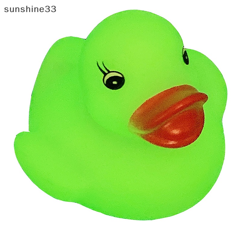 1 Vịt Cao SU Đồ Chơi Màu Xanh Lá Phát Sáng Trong Bóng Tối Trang Trí Xe Hơi