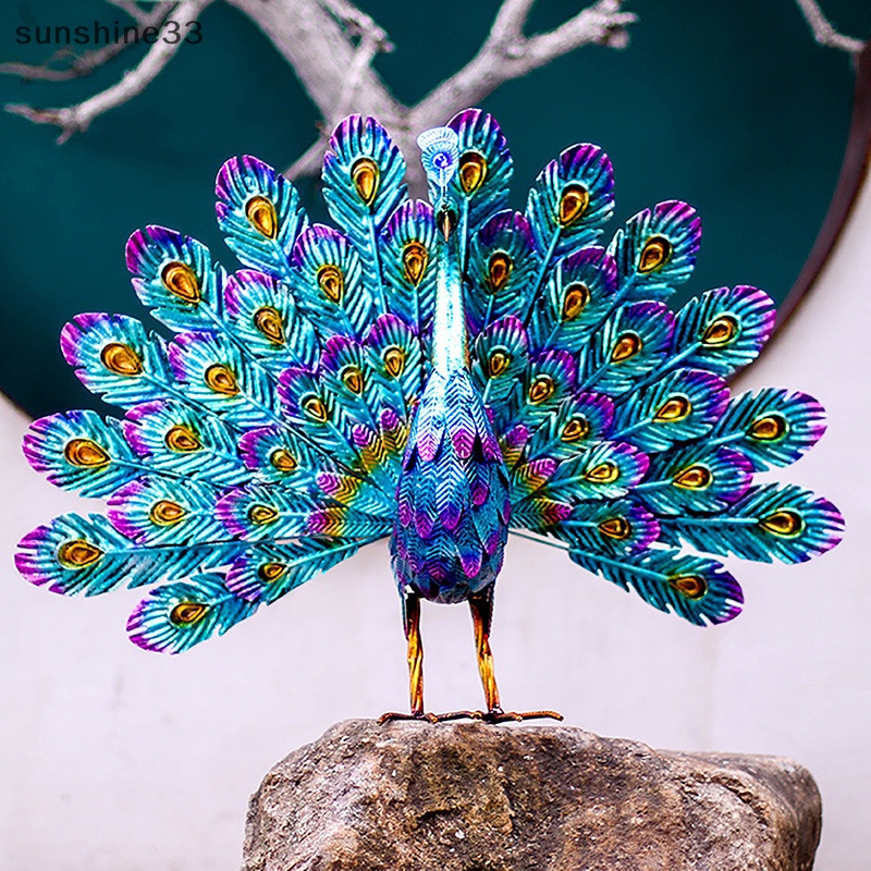 Su Mới Tượng Chim Công Bằng Kim Loại Trang Trí Sân Vườn Ngoài Trời