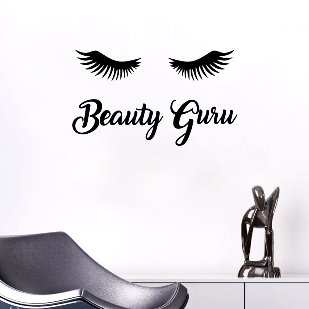 Miếng Dán Tường Trang Trí Hình Lông Mi / Chữ Độc Đáo DIY