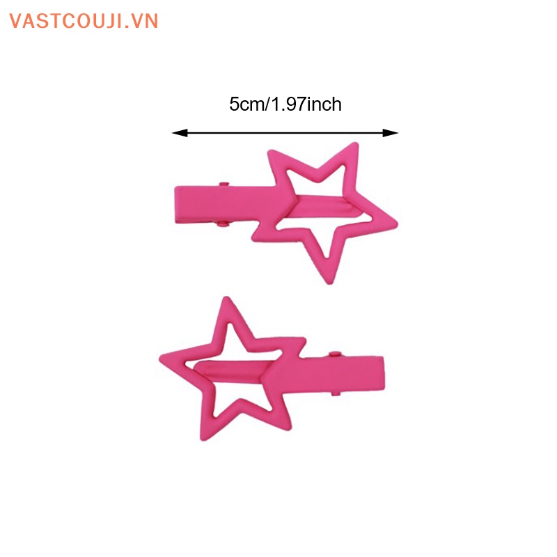 Set 2 Kẹp Tóc Hình Ngôi Sao Phong Cách Vintage Hàn Quốc Cho Nữ