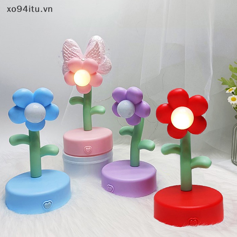 Đèn Ngủ LED Hình Bông Hoa Nhiều Màu Sắc Lãng Mạn Dành Cho Trẻ Em