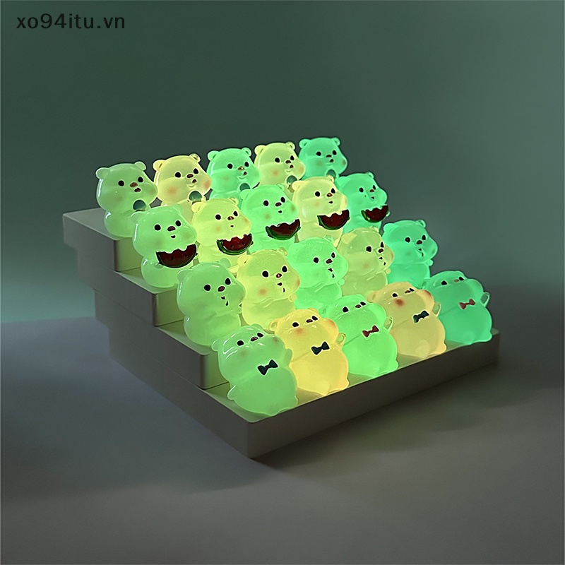 Mô Hình Chú Heo Mập Mạp Mini Bằng Nhựa Resin Phát Sáng Để Bàn Trang Trí Tiểu Cảnh / Xe Hơi