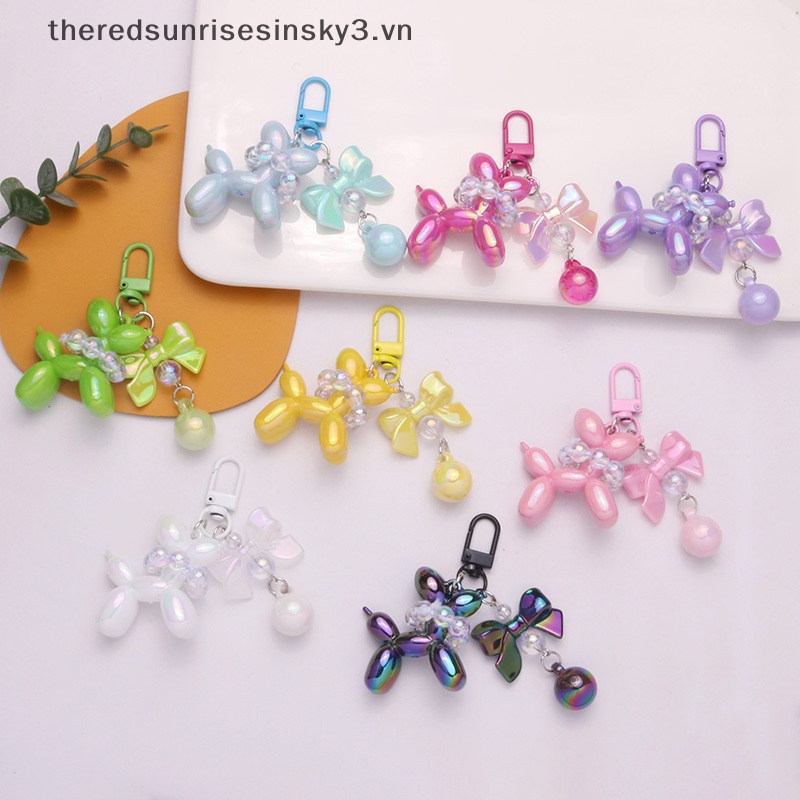 # # Thời Trang # Móc Khóa Điện Thoại Di Động Mặt Hình Chú Chó Bong Bóng Trái Tim Nổi Dễ Thương Sáng Tạo Vui Nhộn