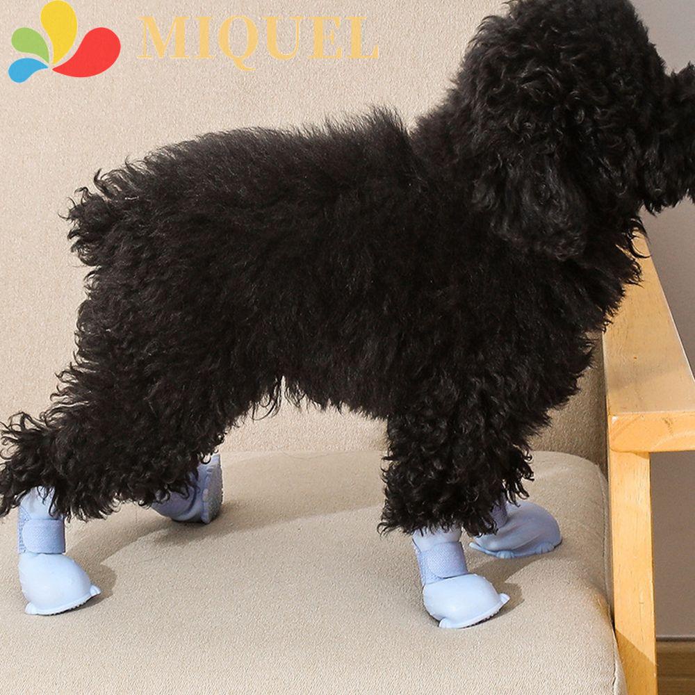 MIQUEL Set 4 Vỏ Bọc Giày Đi Mưa Chống Mài Mòn Thoáng Khí Mềm Mại Cho Thú Cưng