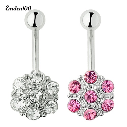 [EMDEN] Set 7 Khuyên Rốn Tròn Đính Kim Cương Giả Bảo Vệ Rốn Múa Belly Dance