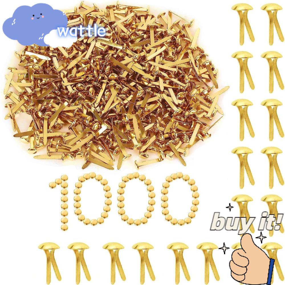 WATTLE Set 1000 Ghim Cài Bằng Đồng Thau Mạ Vàng 15MM Dùng Để Cố Định Ảnh