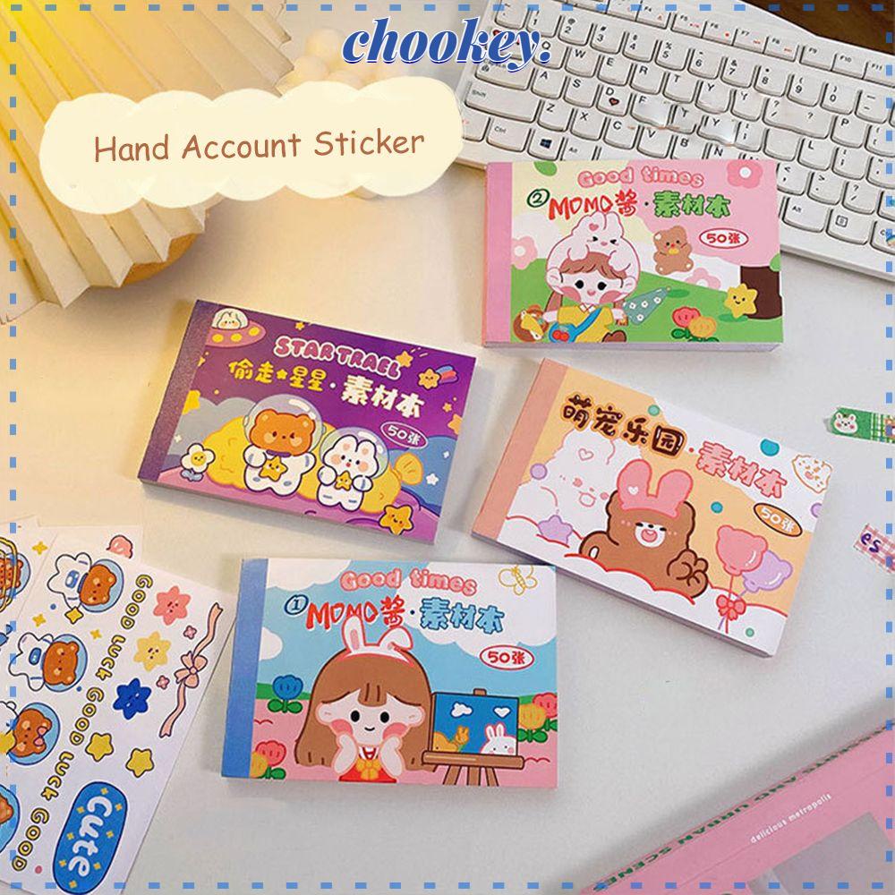 CHOOKEY Bộ 50 Miếng Dán Trang Trí Sổ Tay Chống Thấm Nước Thiết Kế Sáng Tạo