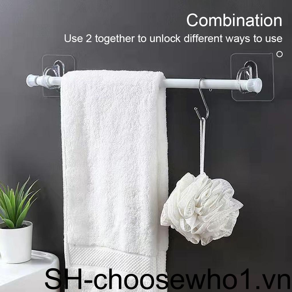 Set 12 / 24 Móc Treo Đồ Dùng Nhà Tắm Trong Suốt Đa Năng Chống Thấm Nước Tiện Dụng