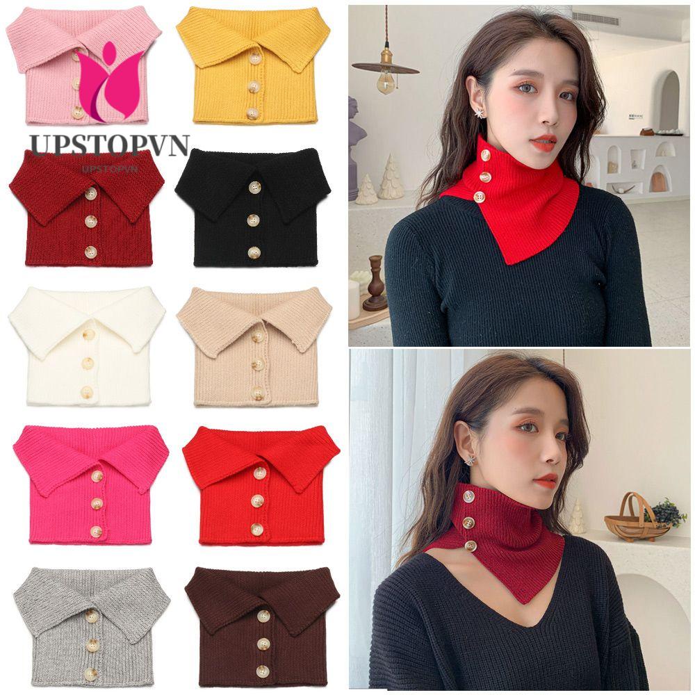 UPSTOPVN Cổ Áo Giả Dệt Kim Ấm Áp Xinh Xắn Cho Nữ