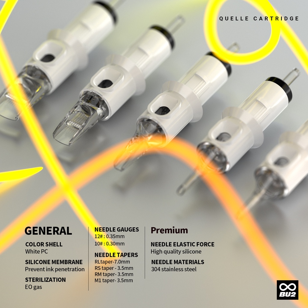 Set 20 / 20 Kim Xăm Hình Chuyên Dụng #12Màng Bọc Mềm 0.35mm RL / RS / M1 / RM