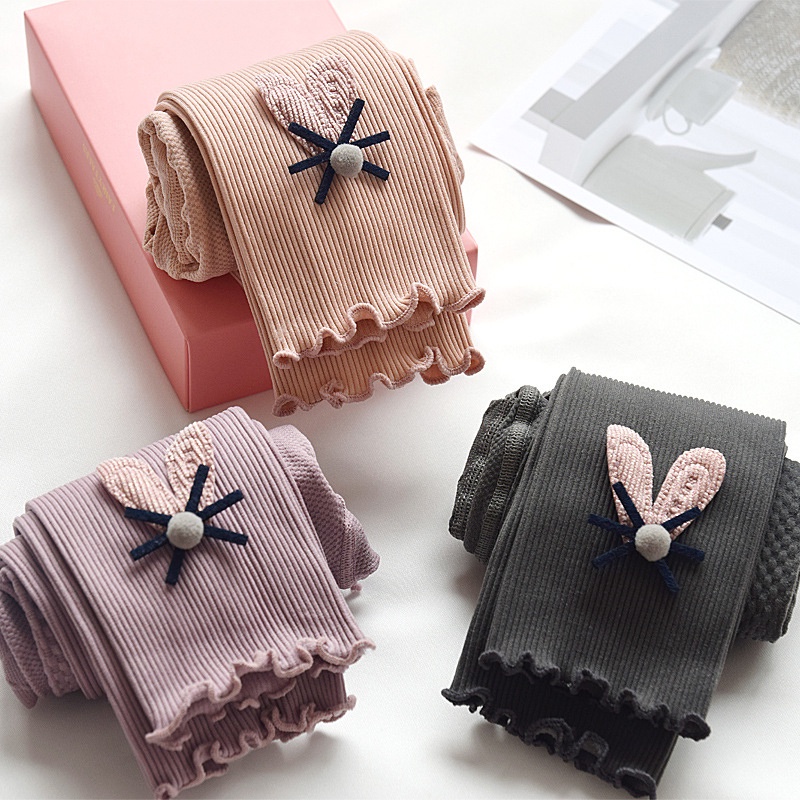 Doremi  Quần Dài Chất Liệu 100% cotton Mềm Mại Thoáng Khí Họa Tiết Hoạt Hình Xinh Xắn Cho Bé Gái