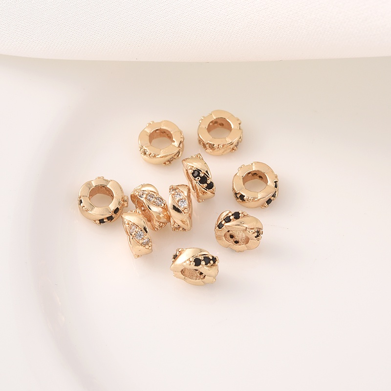 Chuỗi Hạt Đá Zircon Mạ Vàng 14K Dùng Làm Trang Sức Thủ Công diy