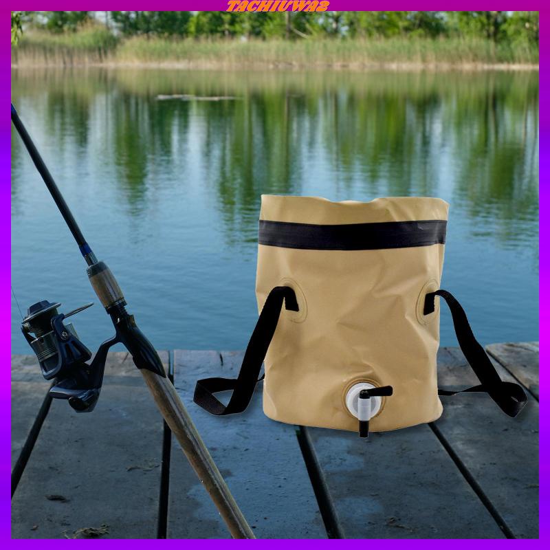 Xô Đựng Nước Có Tay Cầm Và Nắp Đậy Có Thể Gấp Gọn Tiện Dụng Mang Theo Du Lịch Cắm Trại