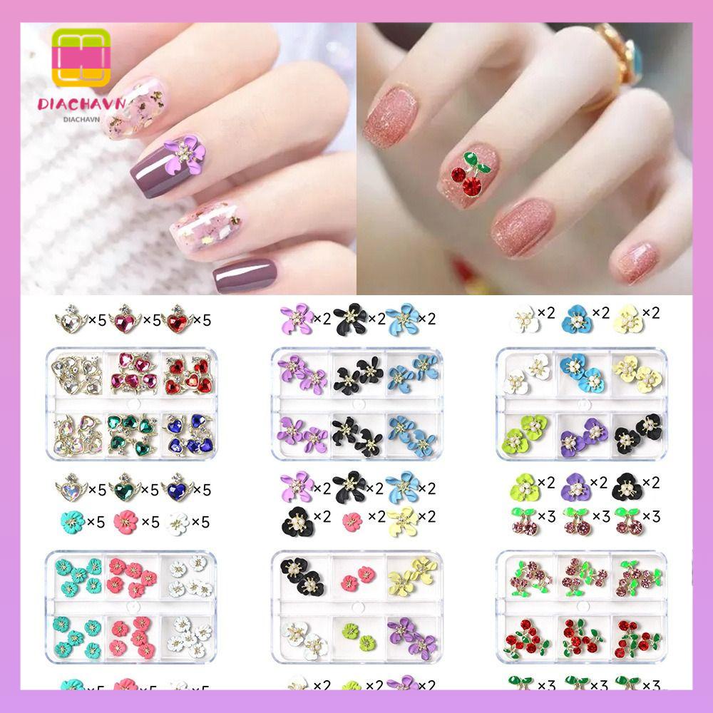 DIACHAVN Đá Đính Móng Tay Hình Hành Tinh Lấp Lánh Charms