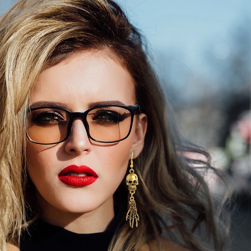 Ygt Set Vòng cổ + Bông Tai Hình Đầu Lâu Cướp Biển Nhiều Tầng Phong Cách Cổ Điển Cho Nữ