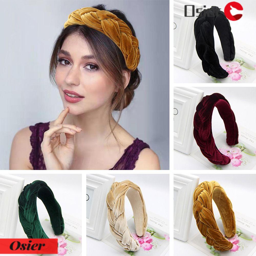 OSIER1 Băng Đô Cài Tóc Bằng Nhung Dày Dặn Thời Trang