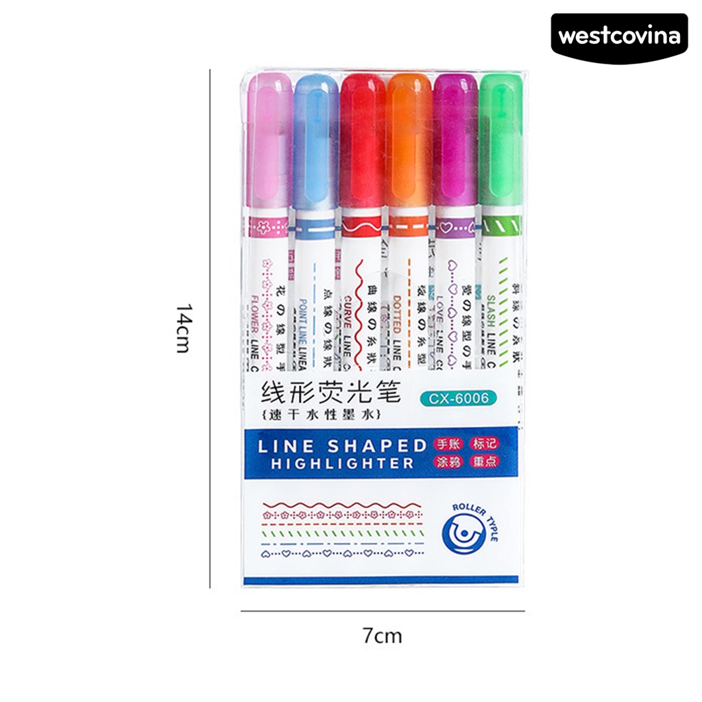 [WSTN]✎Set 6 Bút Kẻ Mắt Nhanh Khô Nhiều Màu Sắc