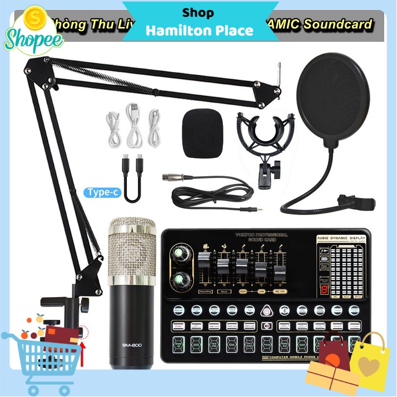 - Bộ Phòng Thu LiveStream AUDIO DYNAMIC Soundcard V10XPRO , Mircophone BM800 - Hamilton Place