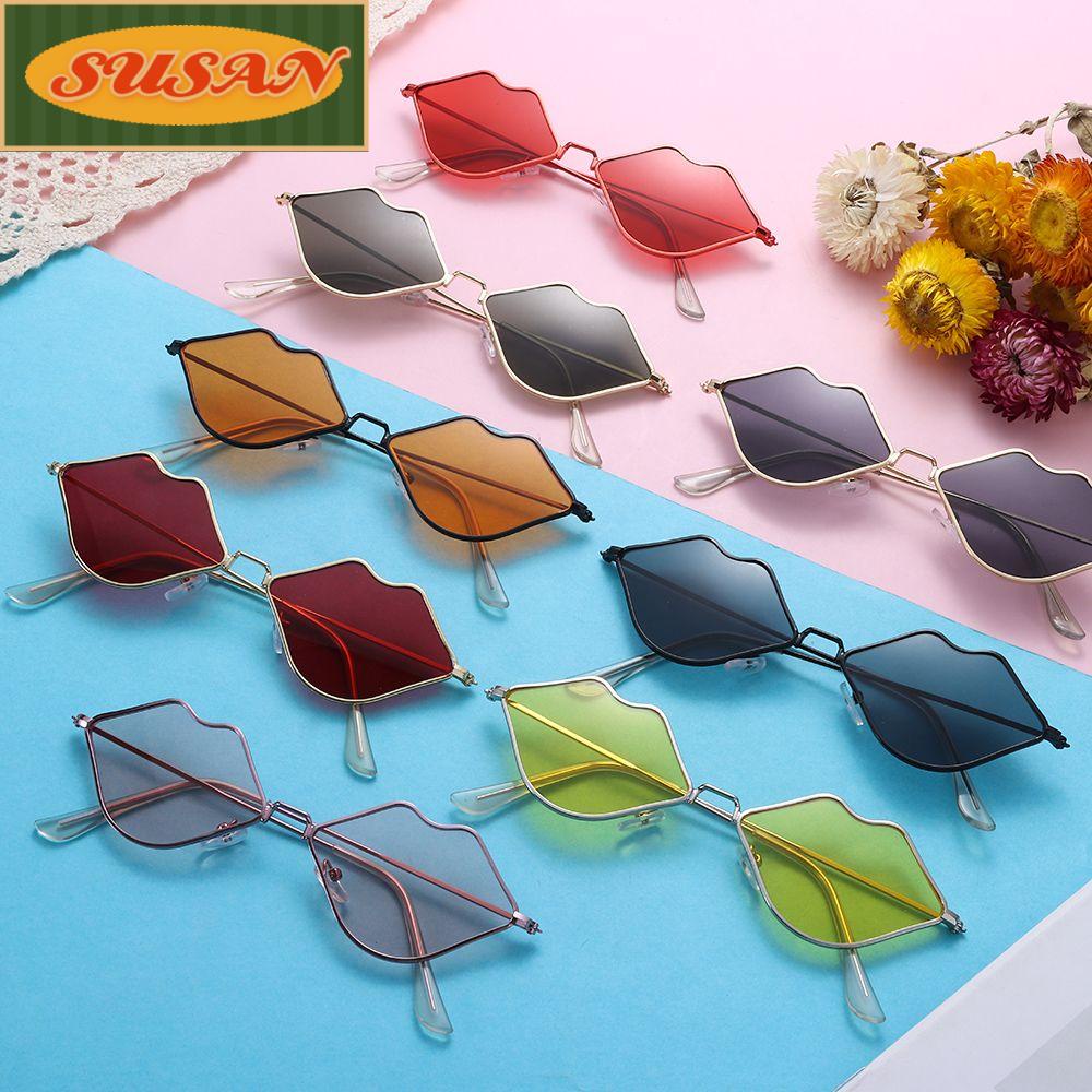 SUSANS Kính Mát Hình Đôi Môi Phong Cách Retro