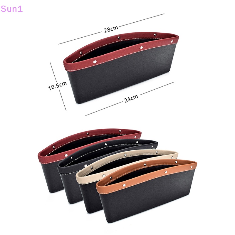 Sun1 &gt; 1 Hộp Da Đựng Đồ Bốn Màu Sắc Gắn Khe Hở Ghế Ngồi Xe Hơi