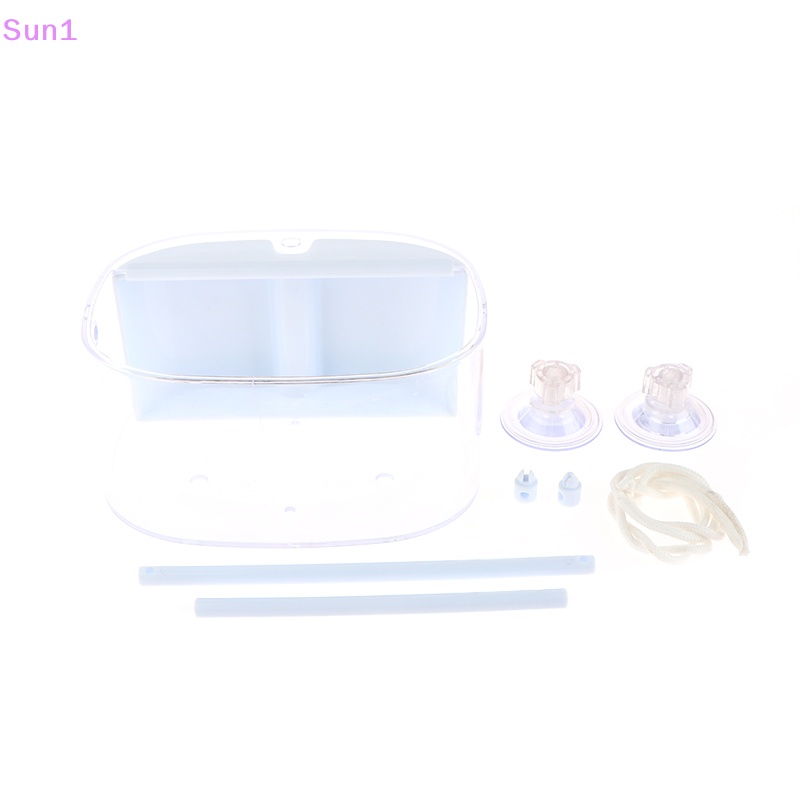 Sun1 > Khay Đựng Hạt Giống Gắn Cửa Sổ Acrylic Trong Suốt Hình Oval Có Giác Hút Mạnh Cho Chim Hoạt Động Ngoài