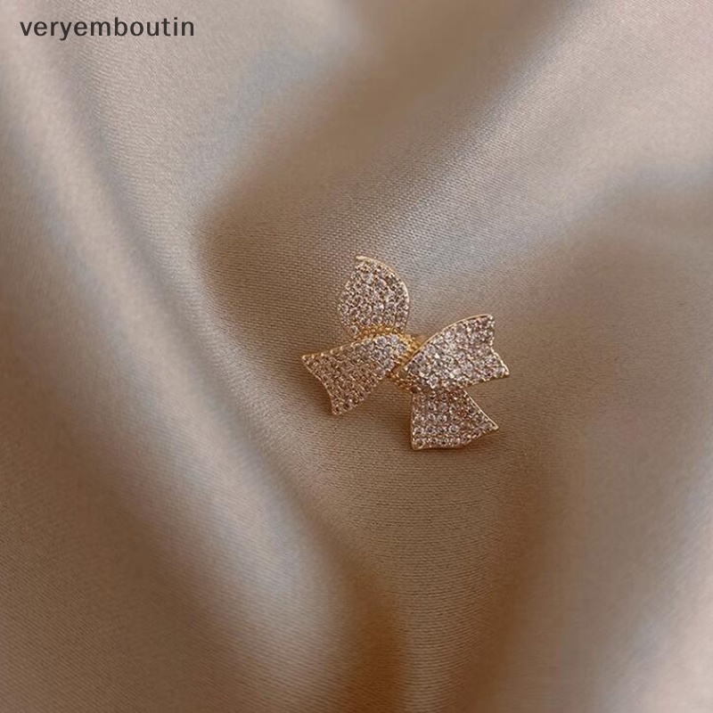 Ghim Cài Áo Hình Nơ Đính Đá Chống Ánh Sáng Thời Trang Cho Nữ