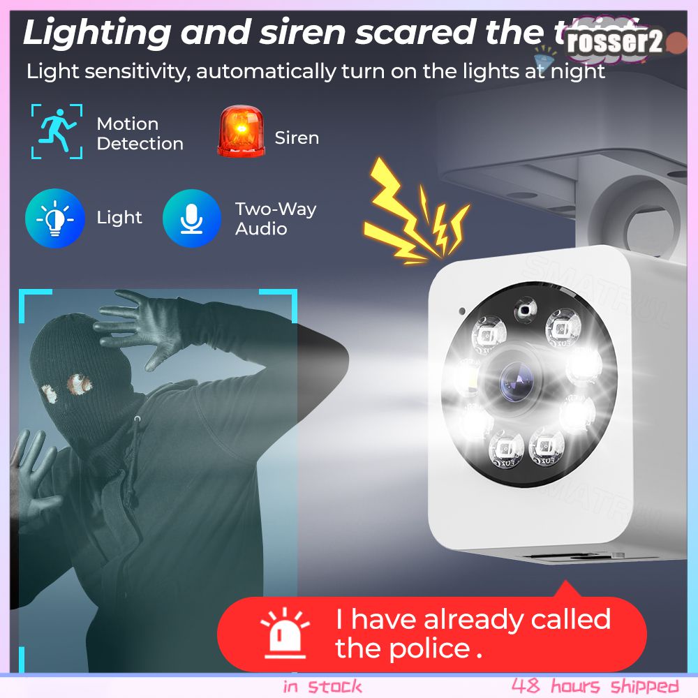 Tuya Camera Wifi Treo Tường HD 1080p Dual Light Camera An Ninh Hỗ Trợ Ứng Dụng Nhà Thông Minh -Rosser2