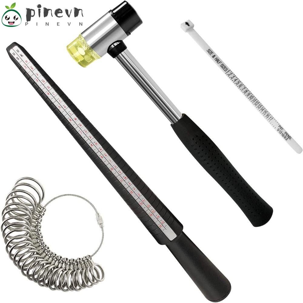 PINEVN Bộ 27 Dụng Cụ Đo Kích Cỡ Nhẫn Đeo Ngón Tay Bằng Nhựa Tiện Dụng