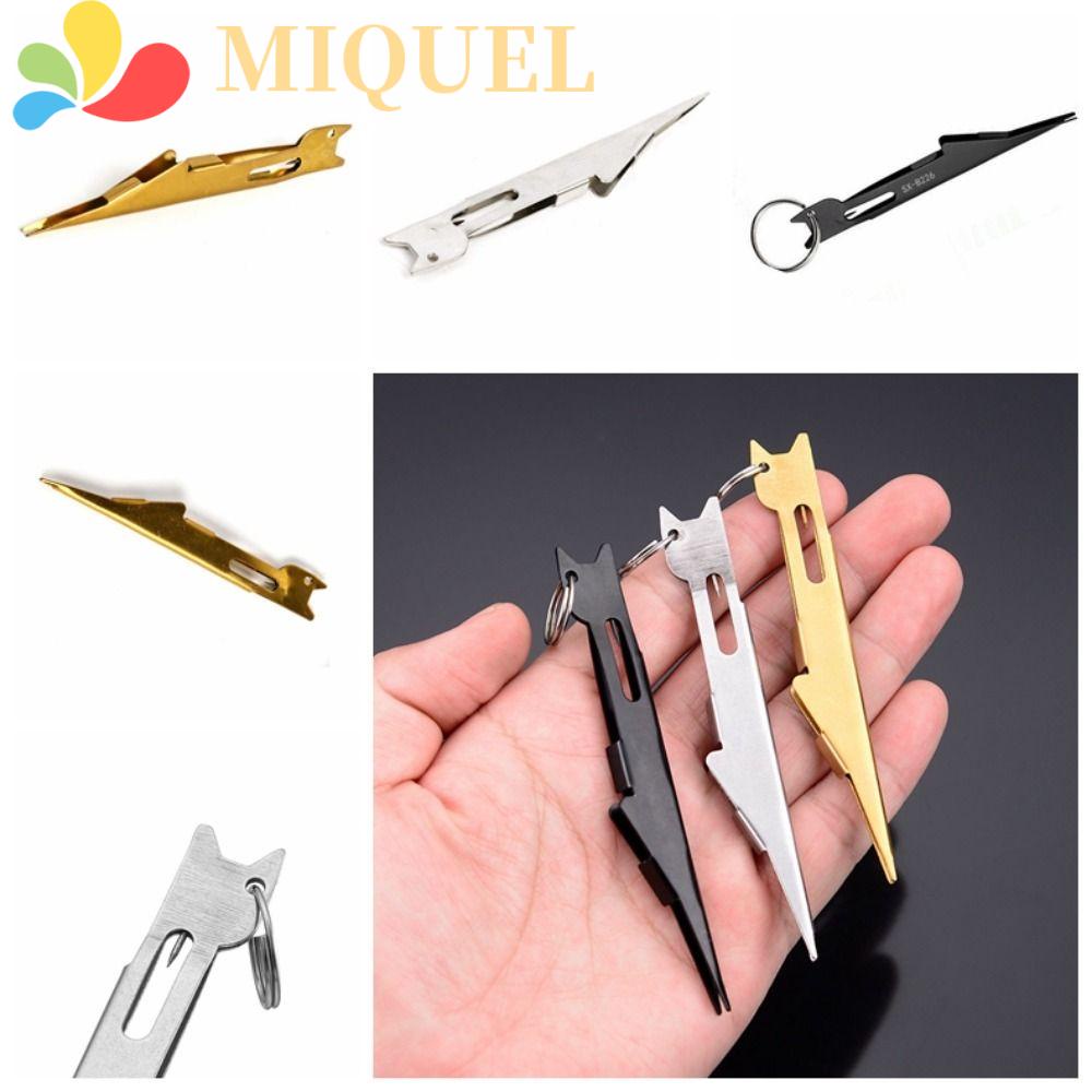 MIQUEL Dụng Cụ Thắt Nút Dây Câu Cá Nhanh Chóng Dễ Mang Theo Kèm Vòng Nhẫn Màu Đen