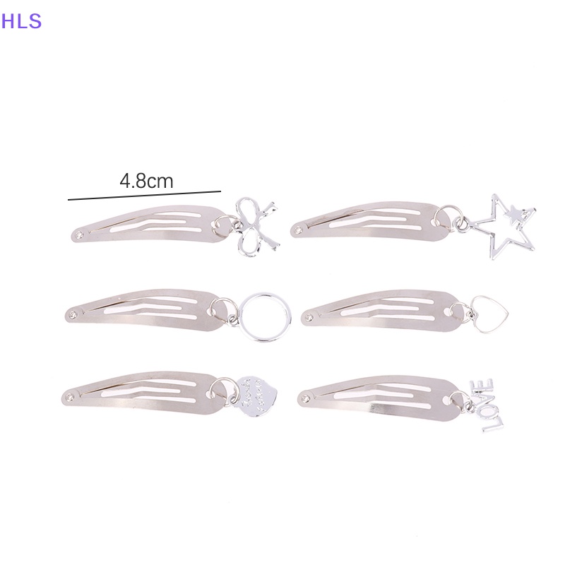 [HLS] Set 2 Kẹp Tóc Kim Loại Đính Mặt Ngọt Ngào Cá Tính Cho Nữ