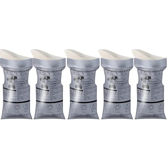 Set 1 / 5 Túi Đi Vệ Sinh Khẩn Cấp 700ml Tiện Lợi Cho Du Lịch