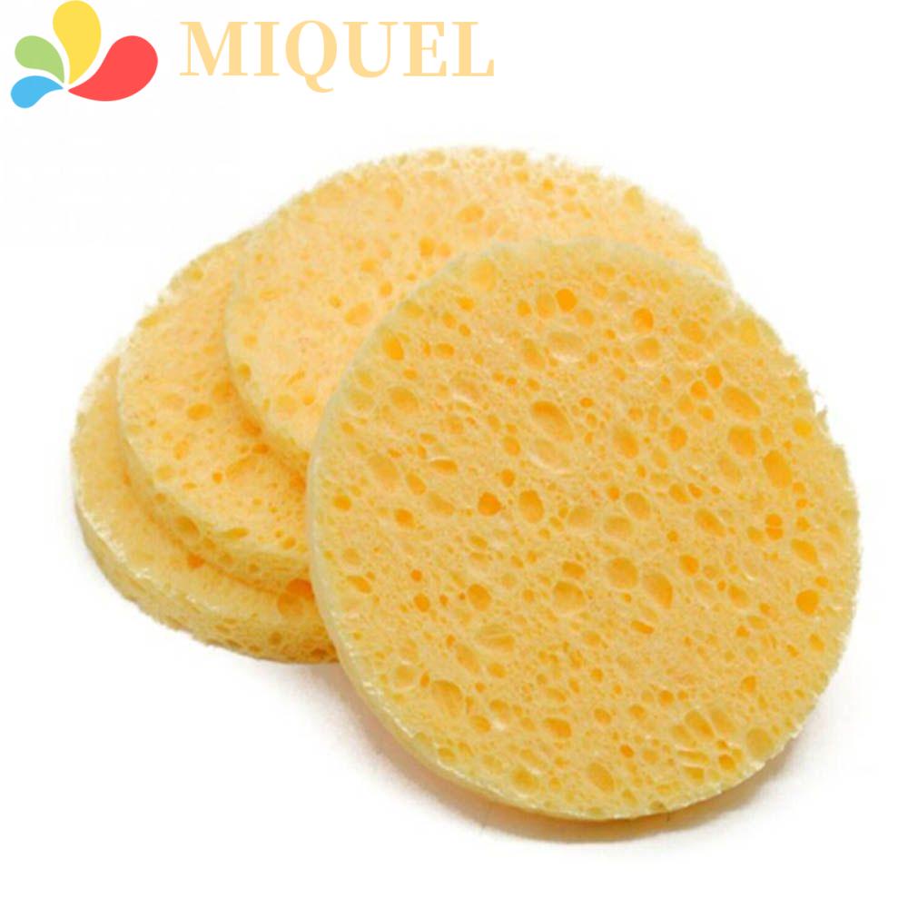 MIQUEL Bộ 5 Miếng Mút Trang Điểm Tròn Mềm Mại Bằng Sợi Gỗ Tự Nhiên