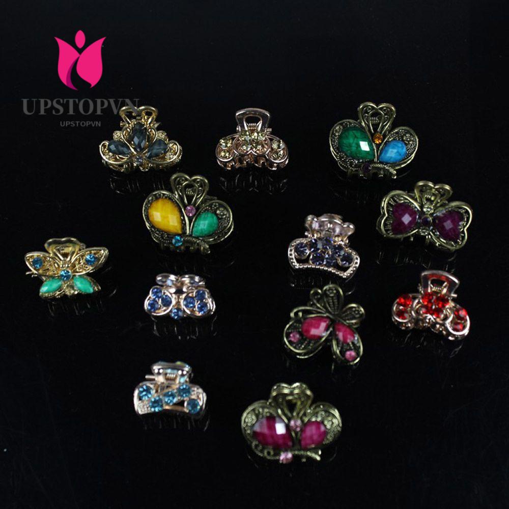 UPSTOPVN Kẹp Tóc Móng Vuốt Mini Màu Sắc Ngẫu Nhiên