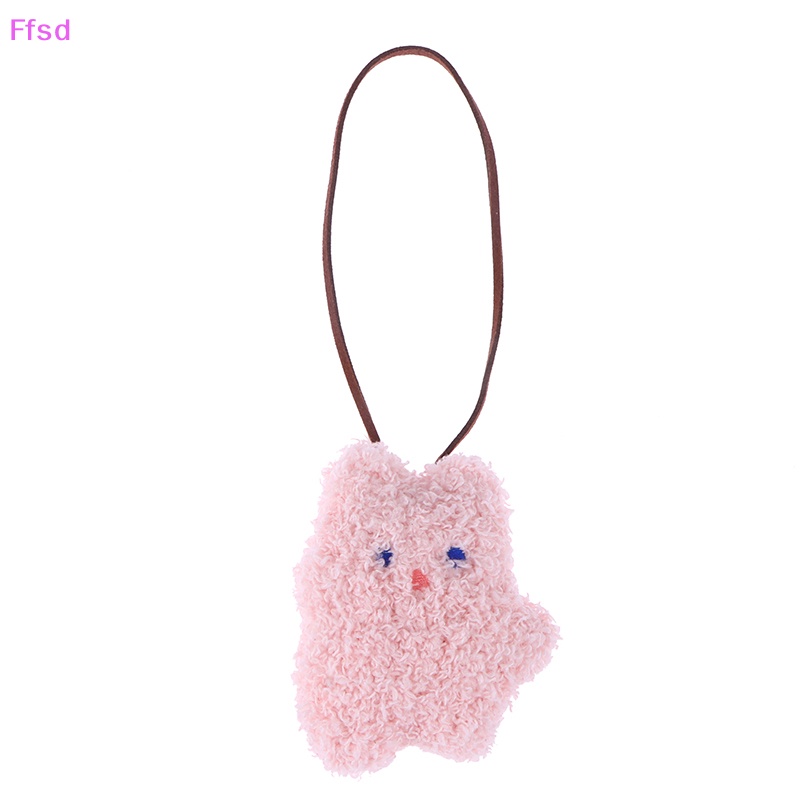 {Ffsd} Móc Khóa Búp Bê Gấu Thỏ Nhỏ Dễ Thương Thêu Tinh Tế Với Thẻ Tên Trẻ Em Trang Trí Túi Thời Trang * Bán Chạy