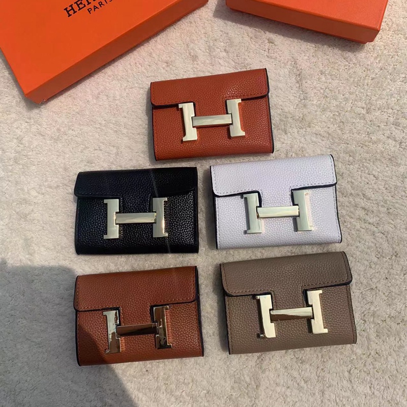 HERMES3095  High capacity Purse Girlfriend Gift Men and Women Billfold Wallet